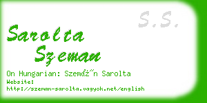 sarolta szeman business card